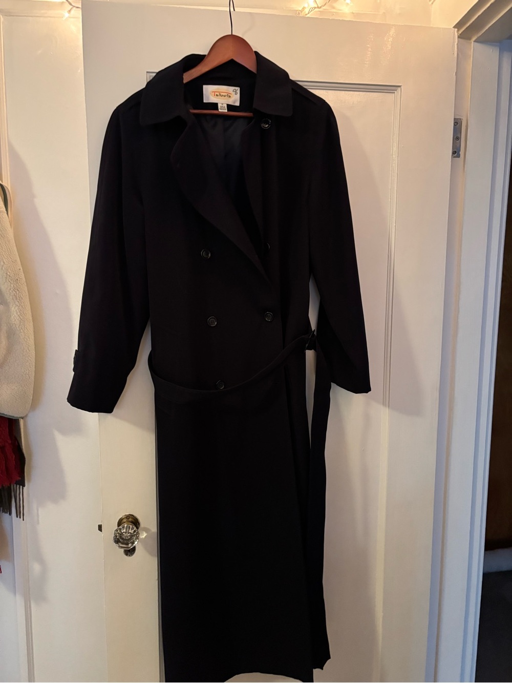 Talbots Black/Blue Trench Coat